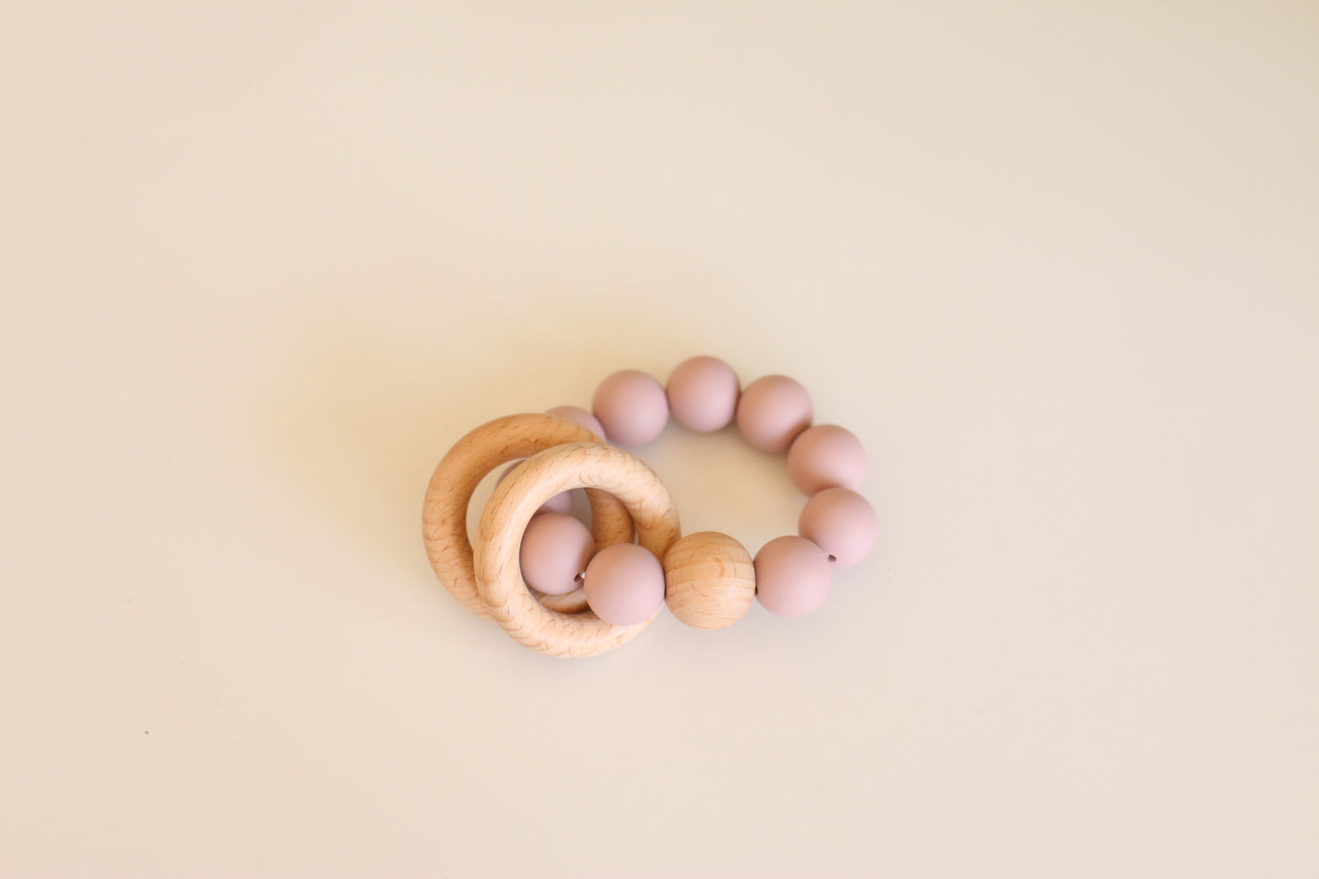 Baby wooden bead teether