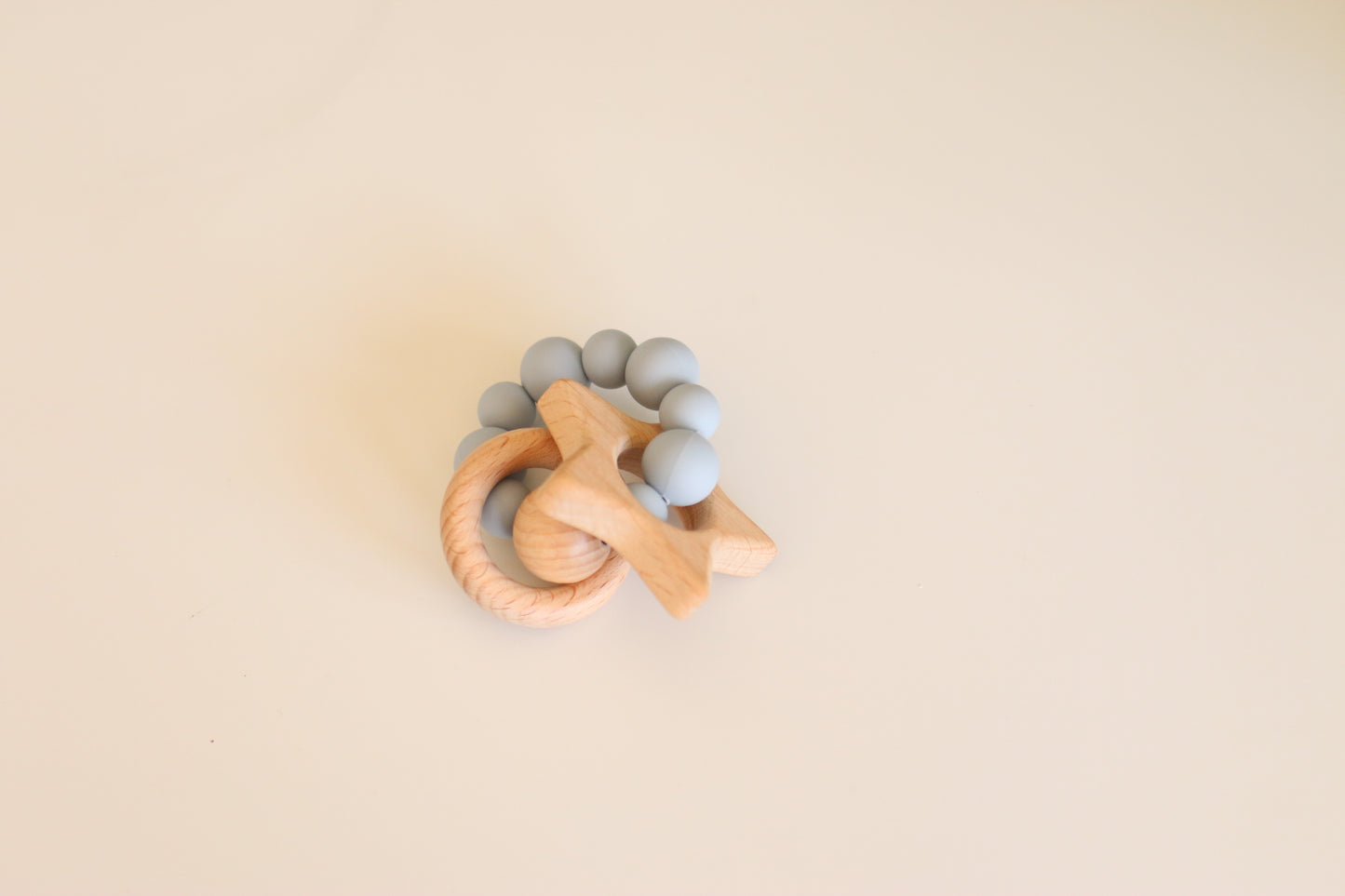 Baby wooden bead teether