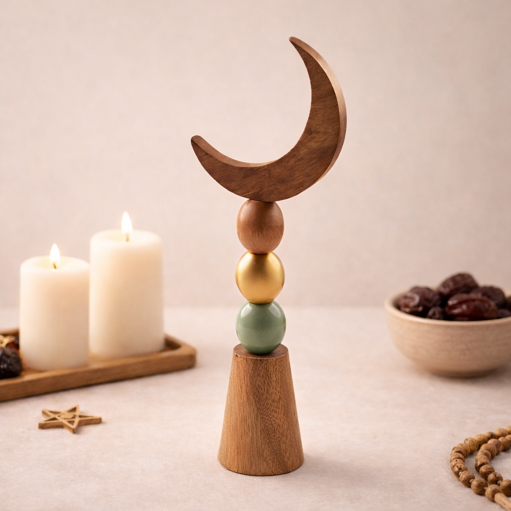 Handcrafted Wood Crescent | Ramadan giveaway (PRE ORDER)
