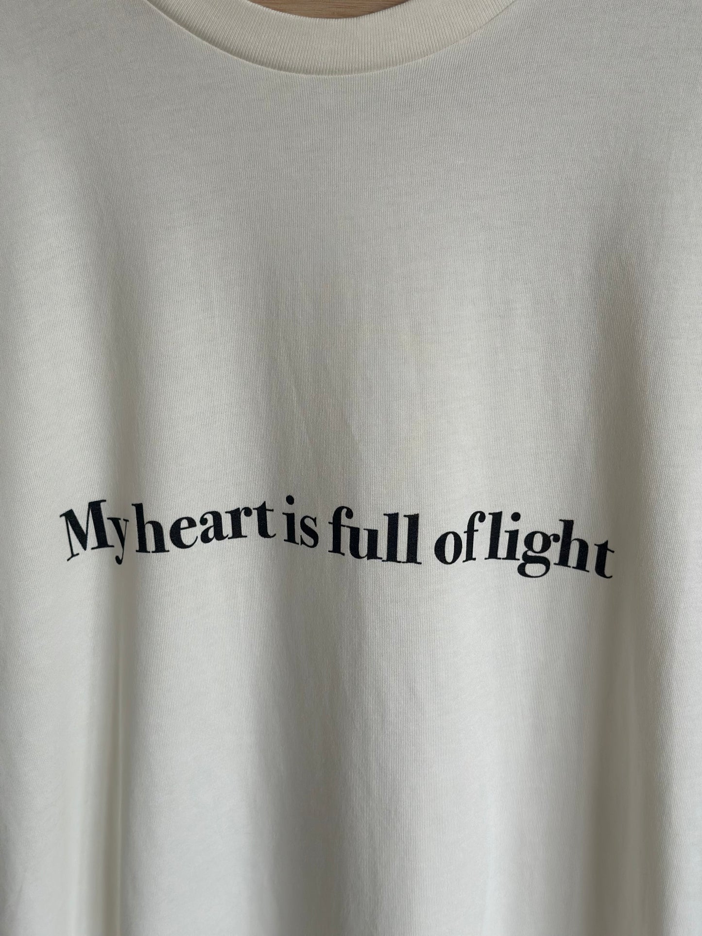 Oversized unisex cotton tshirt| My heart is full of light