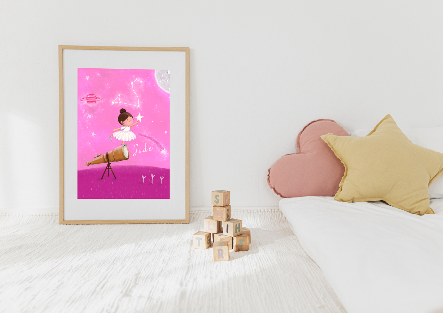 Reaching for the Stars printed Canvas (Customised) 40*60cm | لوحة كانفاس مطبوعة "نَحو النجوم"