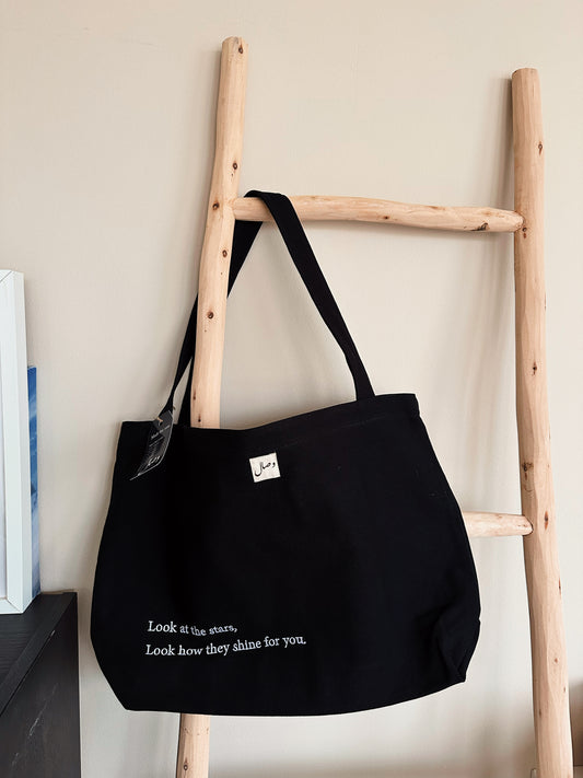 Large tote bag with inside pocket | Look at the stars