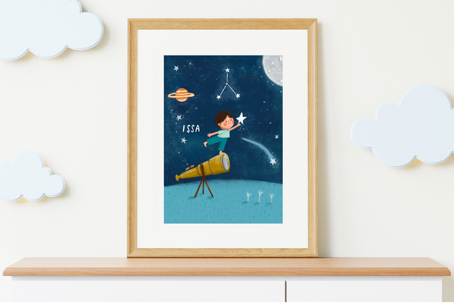 Reaching for the Stars printed Canvas (Customised) 40*60cm | لوحة كانفاس مطبوعة "نَحو النجوم"