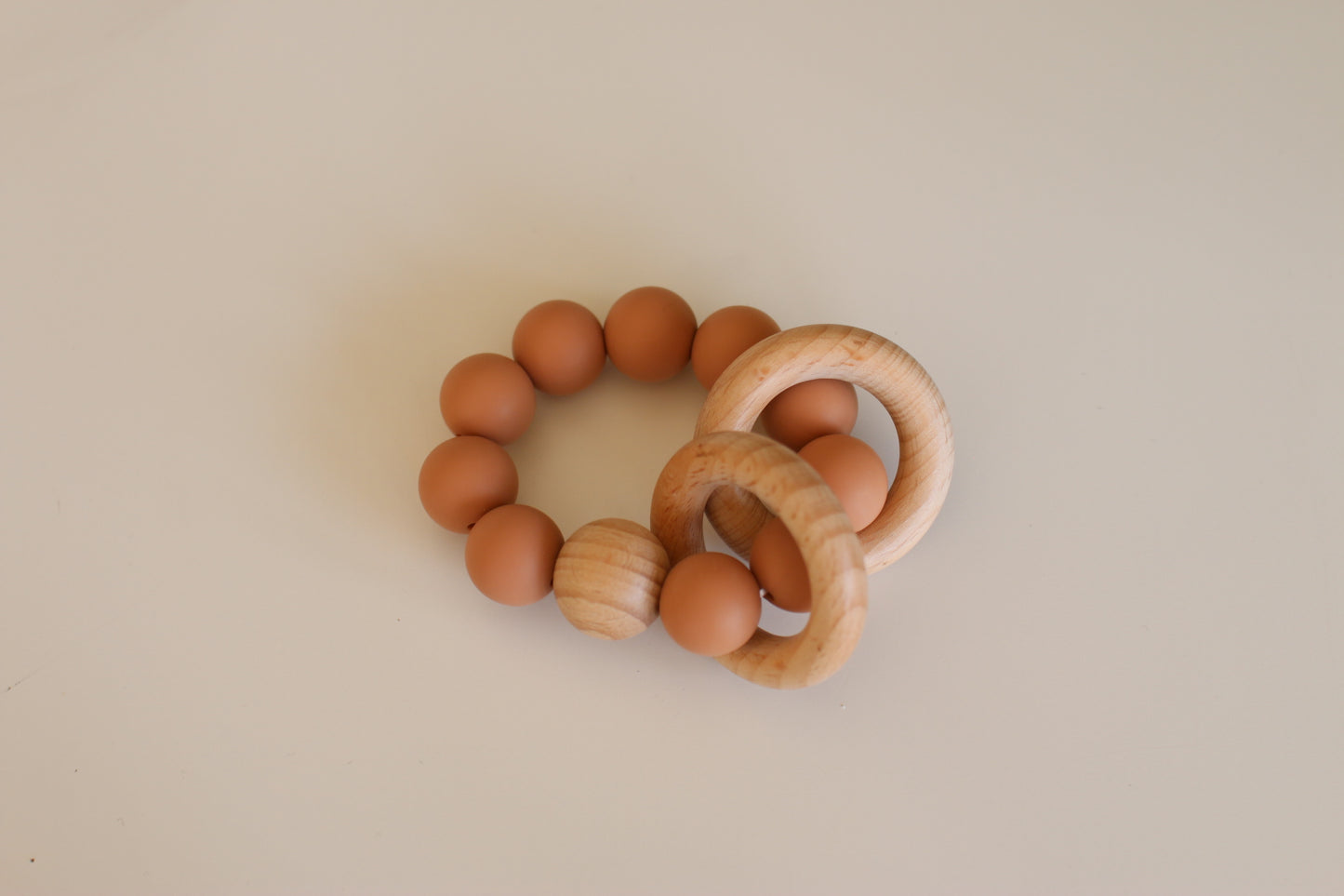 Baby wooden bead teether