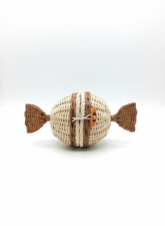 سلة خيزران طبيعي مع تعبئة | بُني (طلب مُِسبق)